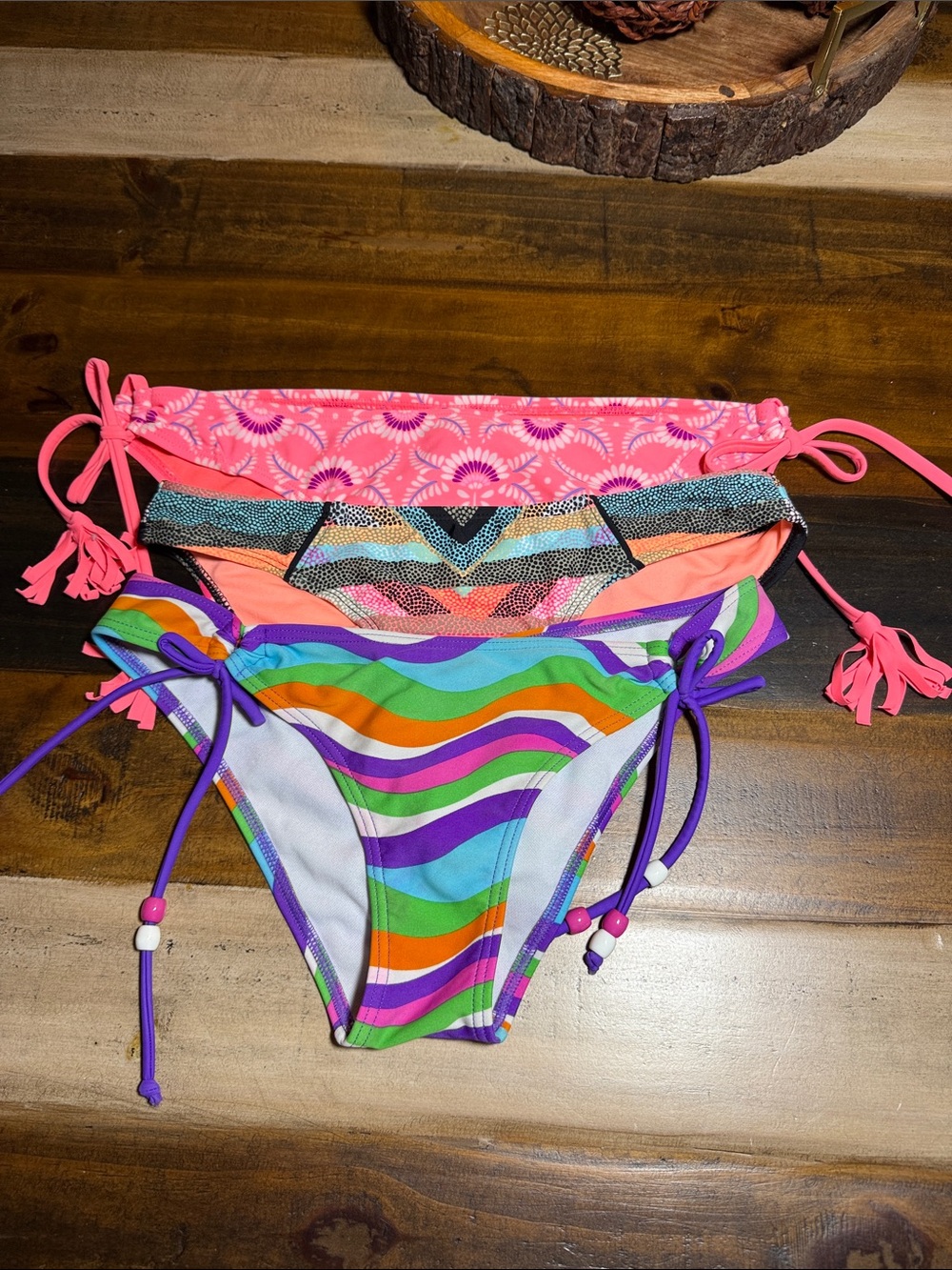 Colorful Mixed Bikini Bottoms - Multicolor